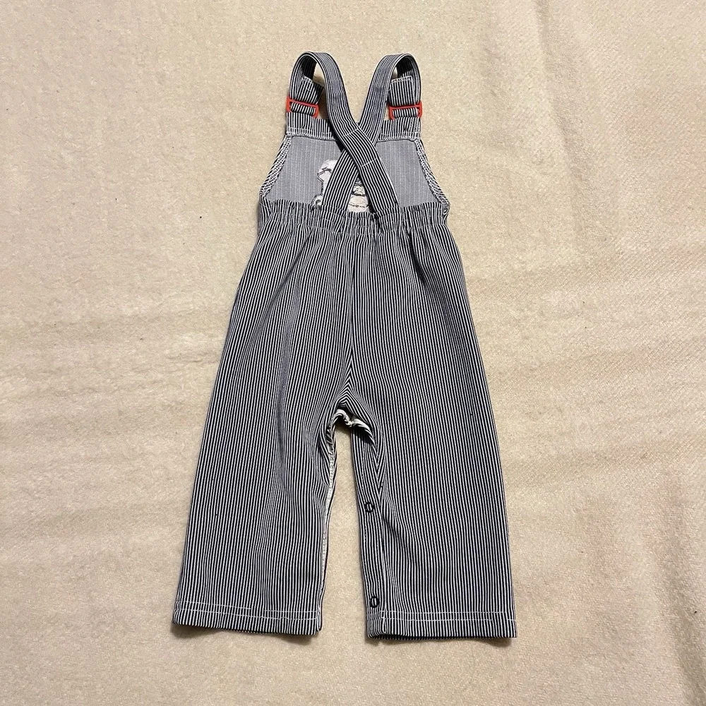 Vintage Carters Boys Overalls‎ 18 Months Blue Stripe Train Conductor Made in USA